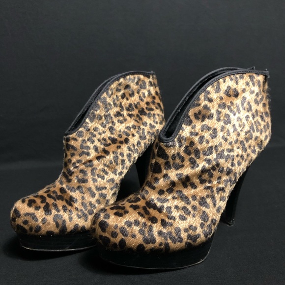 Rouge Faux Fur High Heel Envelope style Booties - Picture 1 of 4